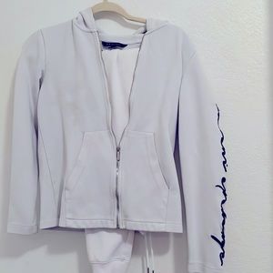 Amani exchange jacket white but js a bit of stains